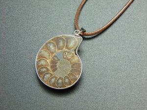 Sterling Silver Ammonite Pendant