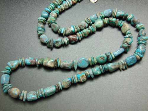 Long Green Turquoise Stone Necklace