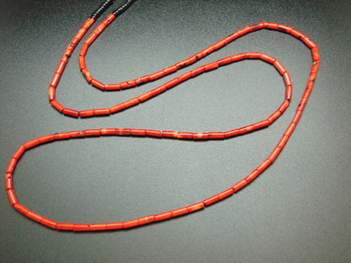 Long Apple Coral Necklace