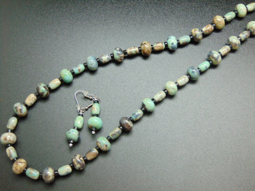 Mushroom Jasper Necklace and Earrings