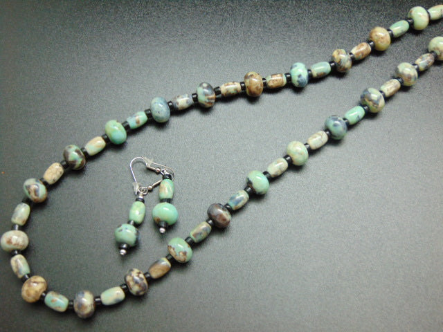 Mushroom Jasper Necklace and Earrings