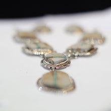 Load image into Gallery viewer, Sterling Silver with Boulder Turquoise Stones Necklace with Earrings